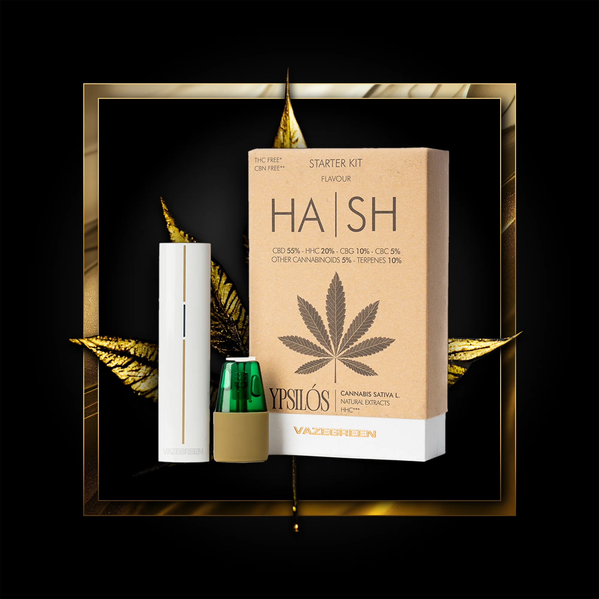 Hash Pen (startsæt) 500 pust - 1,00 ml. HHC